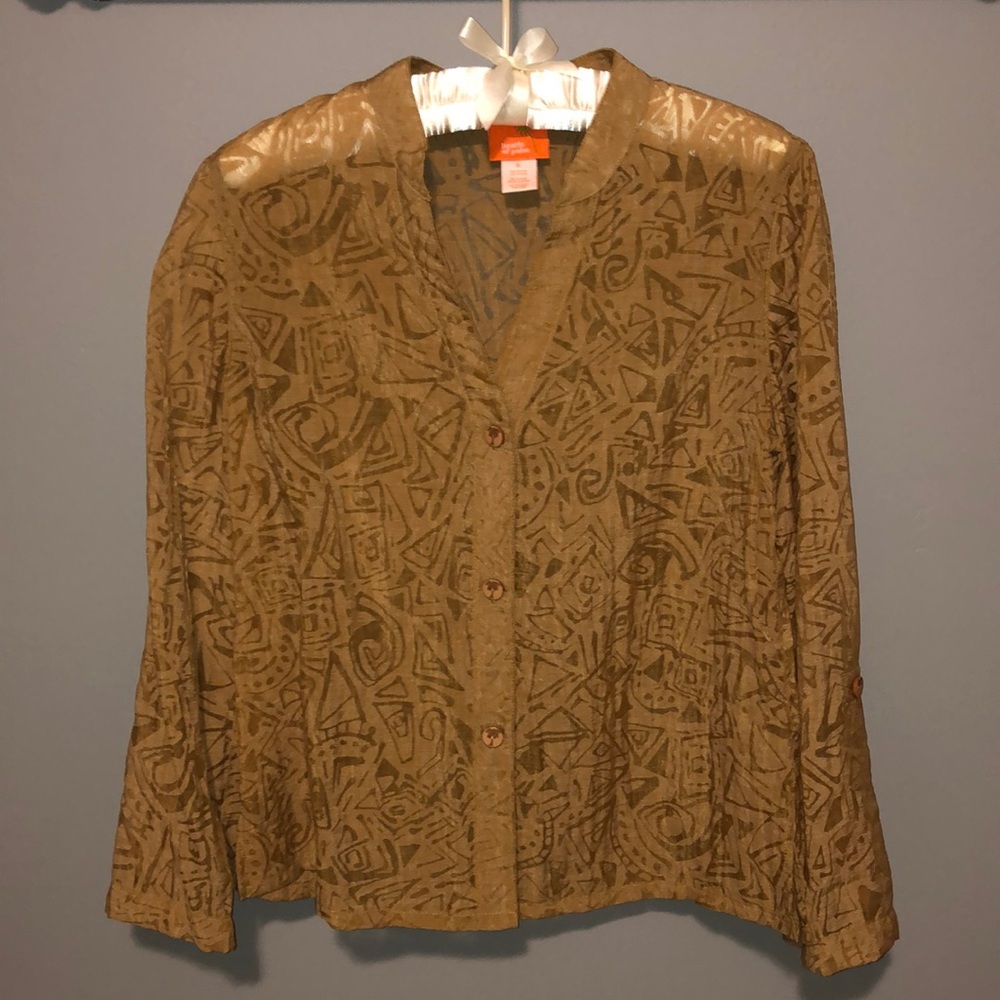 Hearts of Palm button-front top